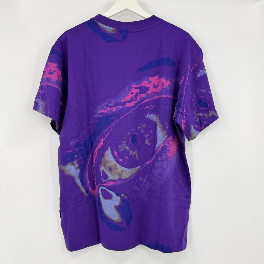 G-Star RAW Printed Boxy Eye Graphic Tee NWT Dark Violet Eye Dye XS - Picture 3 of 9
